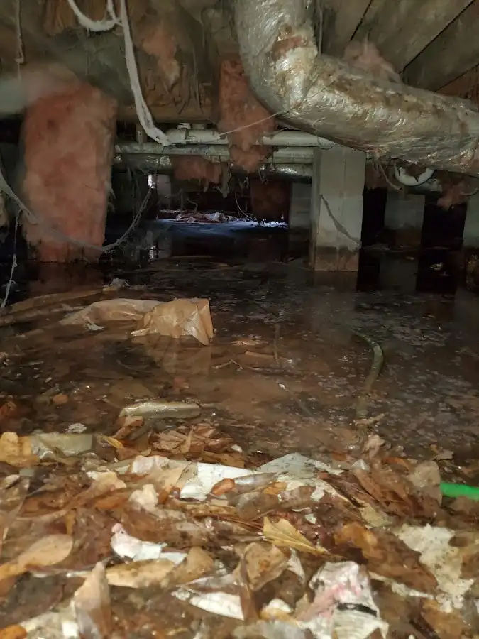 Crawl space flood assessment for Commercial Water Damage Restoration in South Williamsport